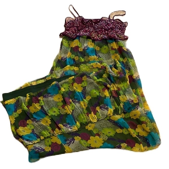 Sugar lips mixed print maxi dress - Picture 1 of 9